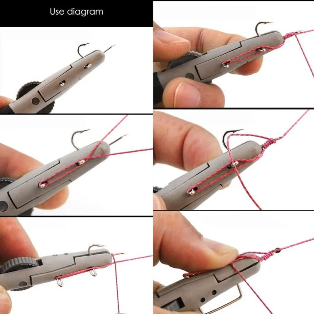 Herramienta para anudar anzuelos de pesca manual ligera ABS acero - imagen 4