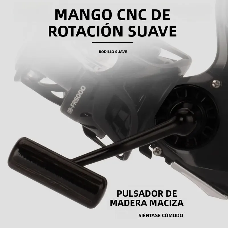 DEUKIO 2026 Carrete giratorio doble freno para carpa en agua dulce - imagen 4