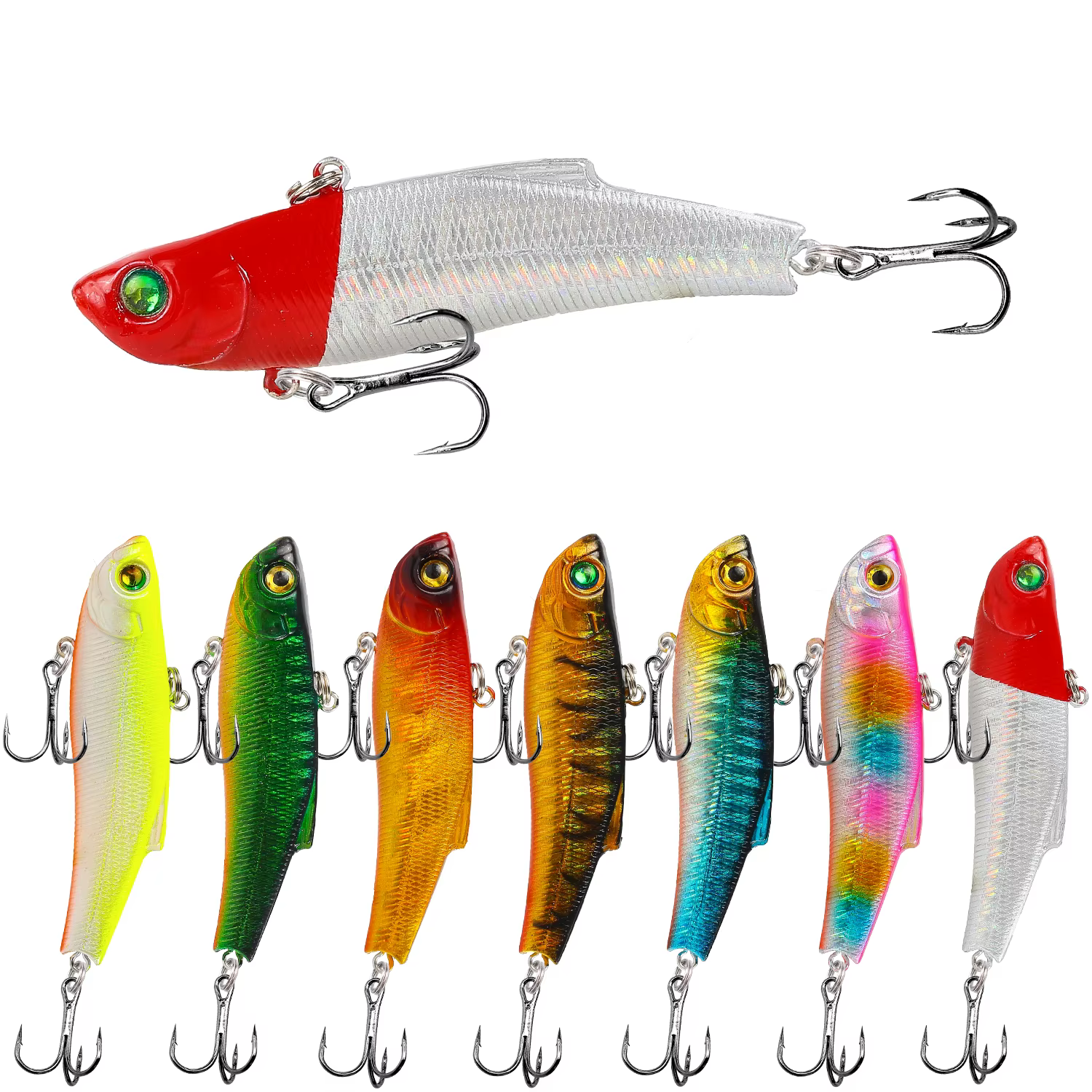 Señuelo de pesca artificial visto desde arriba