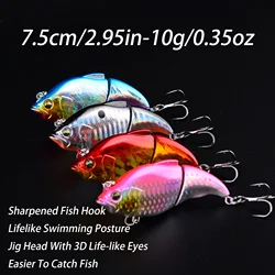 Wobbler Minnow de dos segmentos flotante swimbait para lubina y lucio