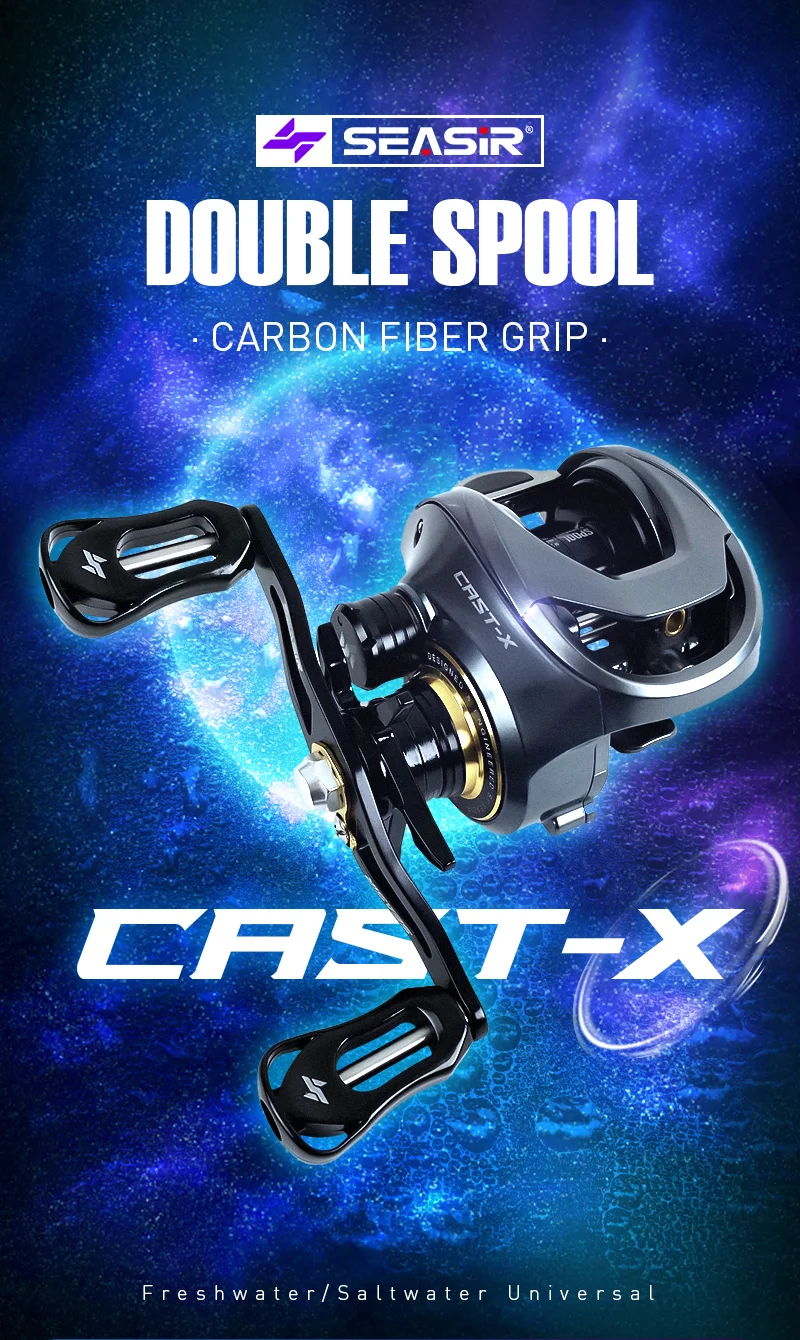 SEASIR Cast-X carrete baitcasting vista general