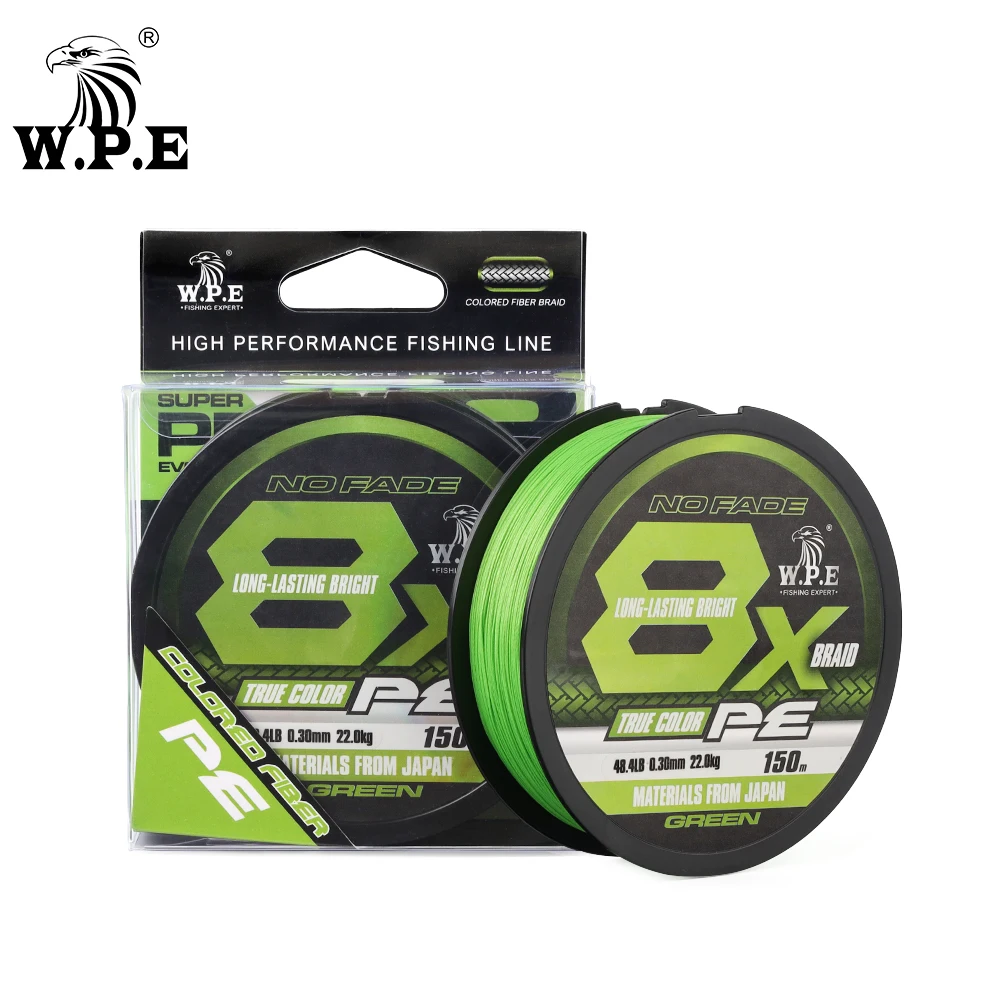 W.P.E Sedal trenzado verde - Linea de pesca