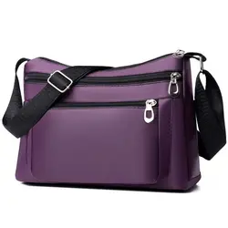 Bandolera impermeable de nailon floral con bolsillo multicapa grande