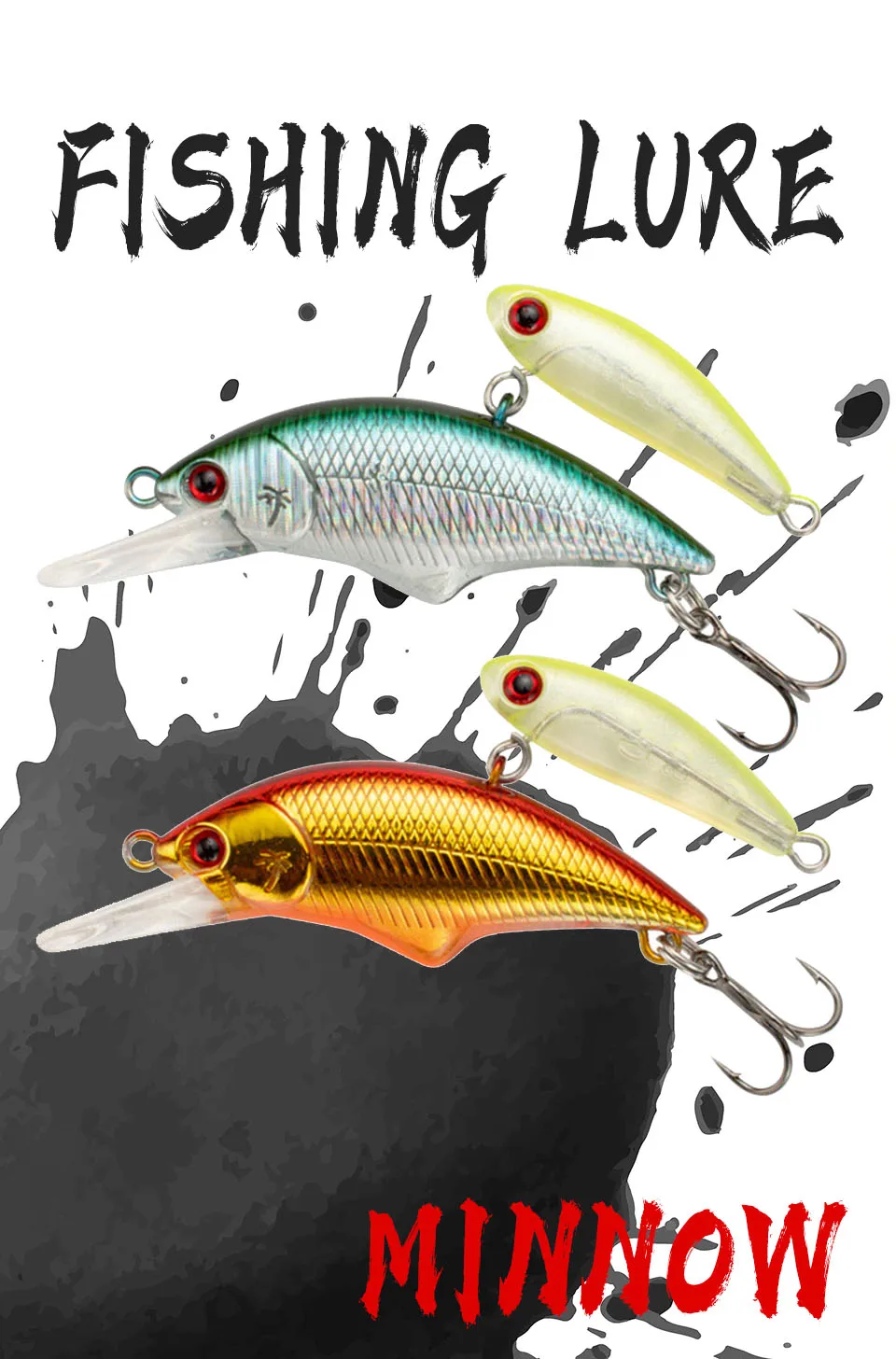 Señuelo minnow hundidor WALK FISH con acción de nado