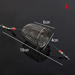 Alimentador jaula para cebo pesca con soporte trampa señuelos