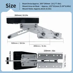 Soporte de motor kicker de acero inoxidable para embarcación de pesca