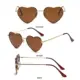 Gafas de sol con montura metálica corazón estilo años 90 retro - imagen 4