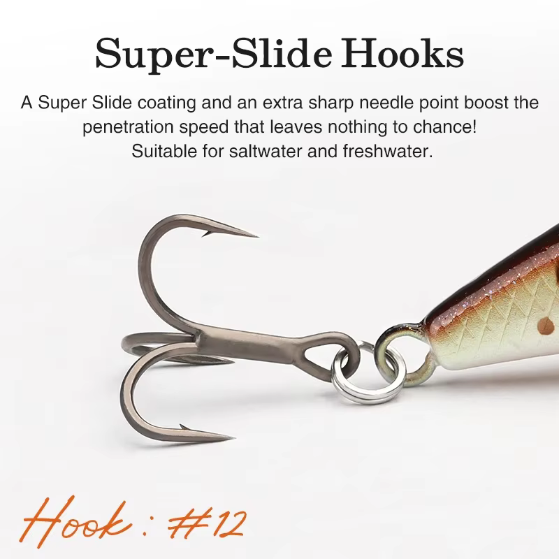 TSURINOYA Intruder 51S Minnow hundimiento señuelo duro para trucha - imagen 5