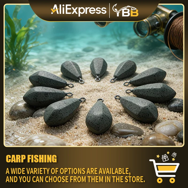 Pesas de plomo en línea para carpa, set de 5