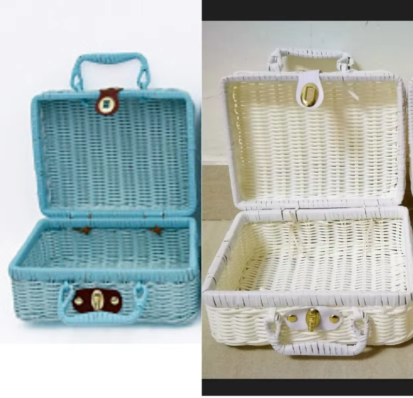 Cesta de Mimbre PP Retro – Organizador Portátil para Picnic - imagen 3