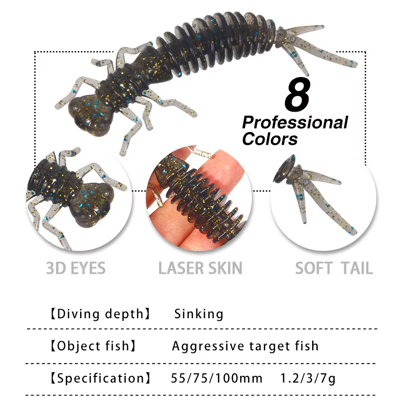 Cebo artificial Swimbait 55-100mm para lubina y carpa - imagen 3