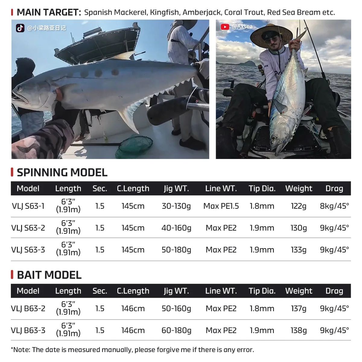 Caña jigging Noeby Voyager Light con guías Fuji para señuelos - imagen 5