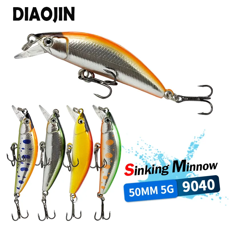 Señuelos minnow swimbait hundibles para trucha y lubina de plástico - imagen 2