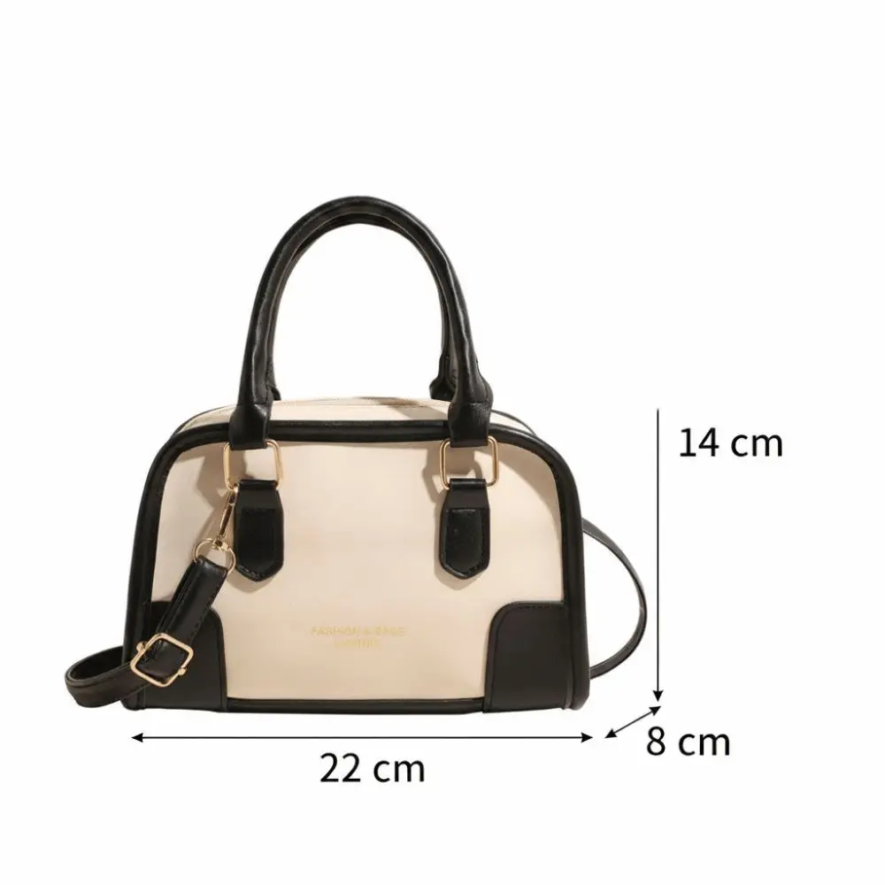 Bolso Boston Mini Retro de cuero PU con correa y forma cuadrada - imagen 3
