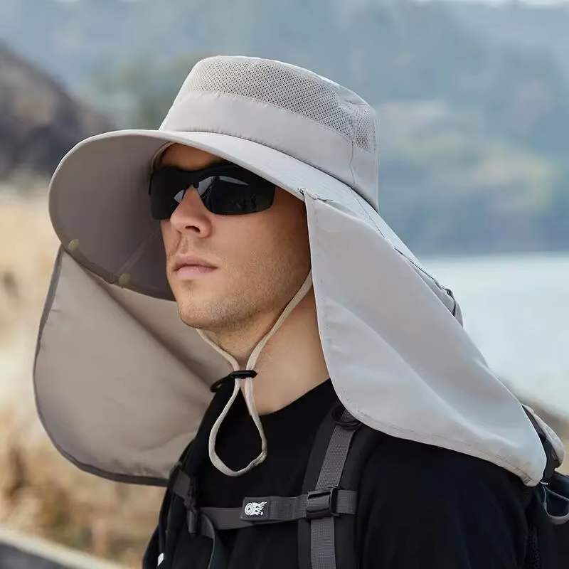 Gorra ajustable de pesca con protección UV y protector de cuello - imagen 3