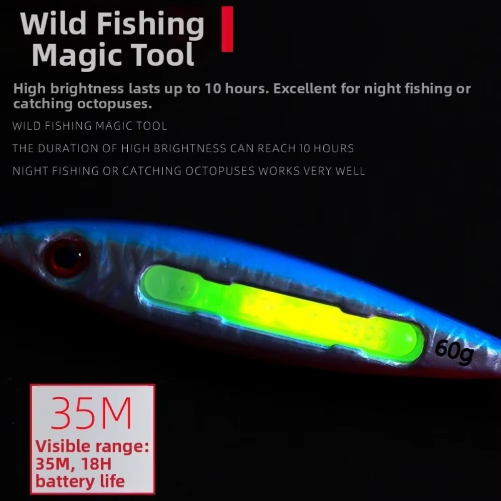 Jig metálico luminiscente de acción lenta para pesca en barco - imagen 5