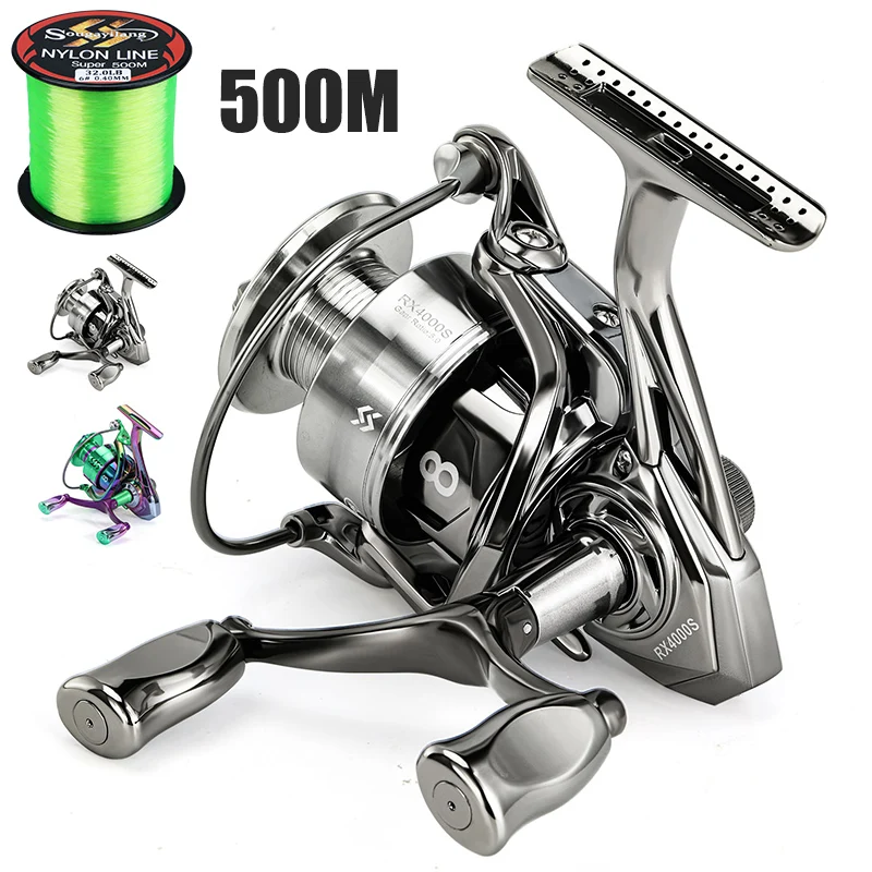 Carrete de pesca Sougayilang 1000‑5000 aluminio doble mango - imagen 2