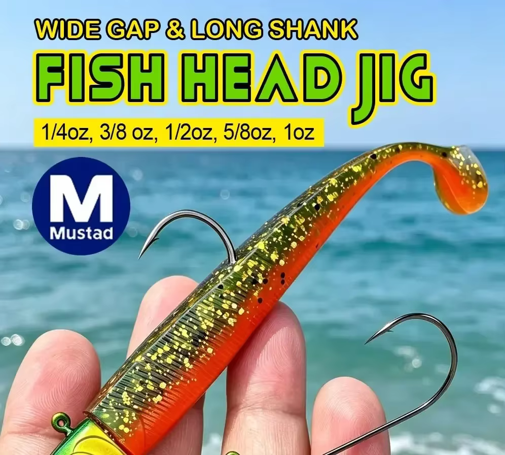 Swimbait Jig Head Spinpoler con ojos 3D y anzuelo wide gap