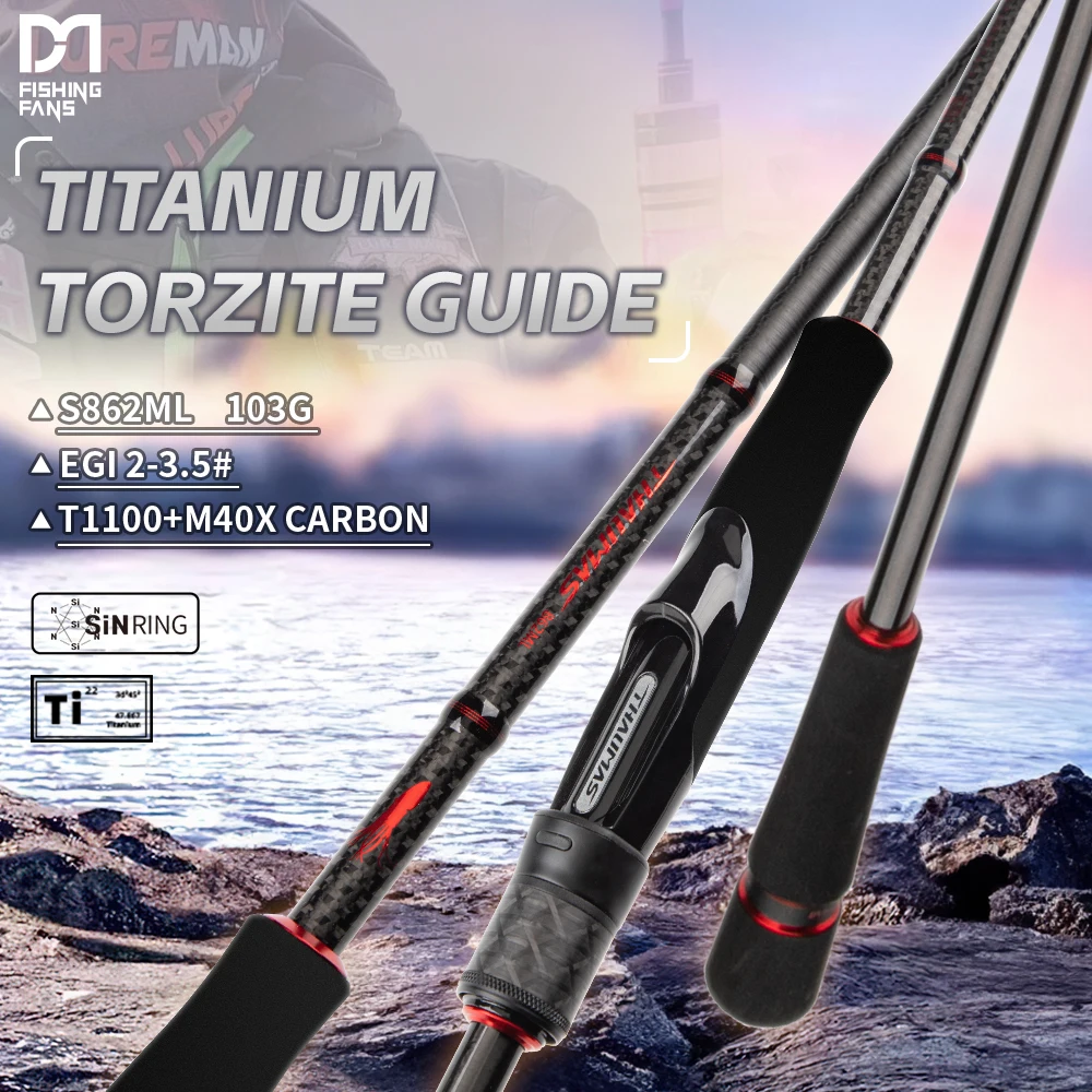 Caña EGI de calamar FISHINGFANS Titanium Torzite TZ Guide - imagen 5