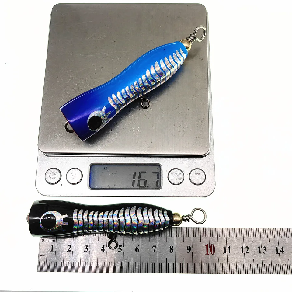 Popper de madera para playa 8 cm/16,5 g y 12 cm/45 g