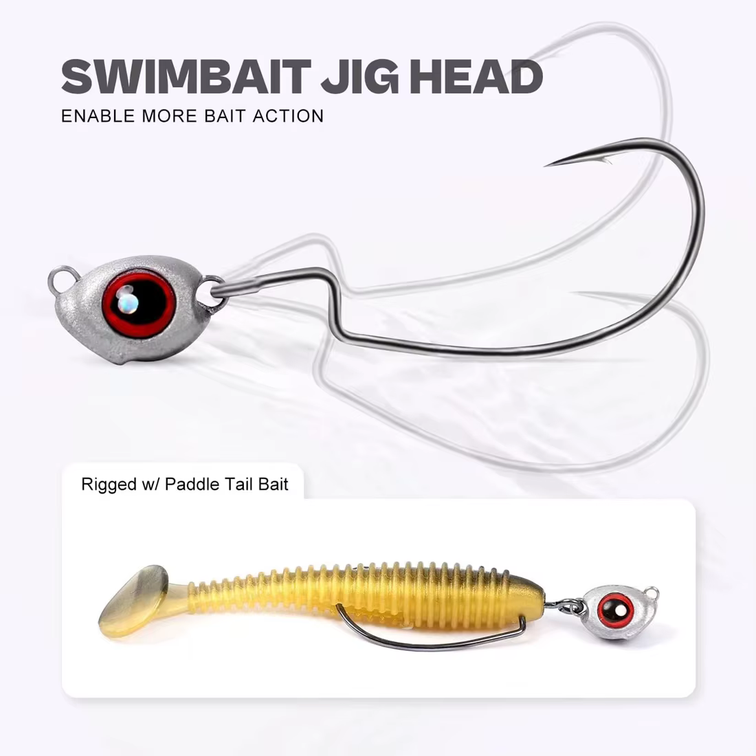 FishTrip anzuelos sin hierba 1,8-14g – Agua dulce y salada - imagen 2
