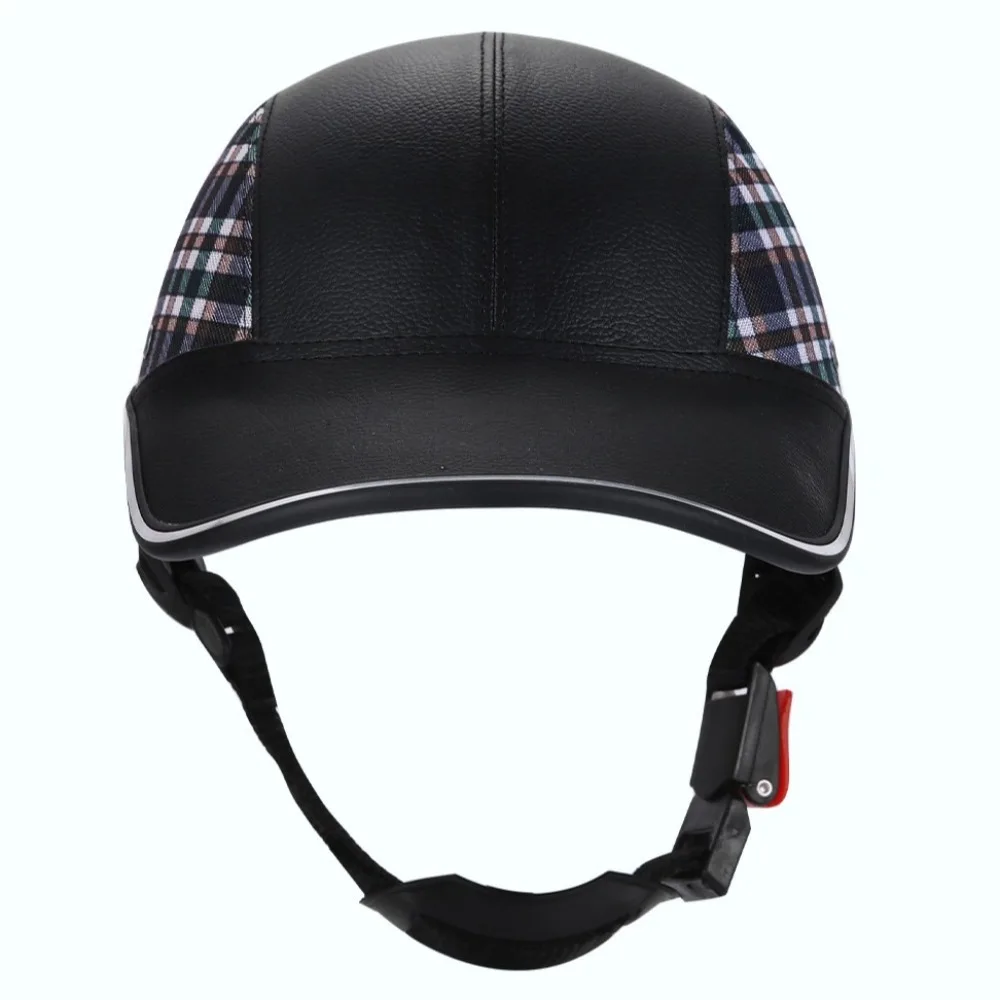 Vista frontal y lateral del casco