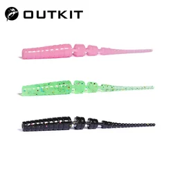 OUTKIT Polaris - Señuelos de silicona gusanos blandos pin-tail