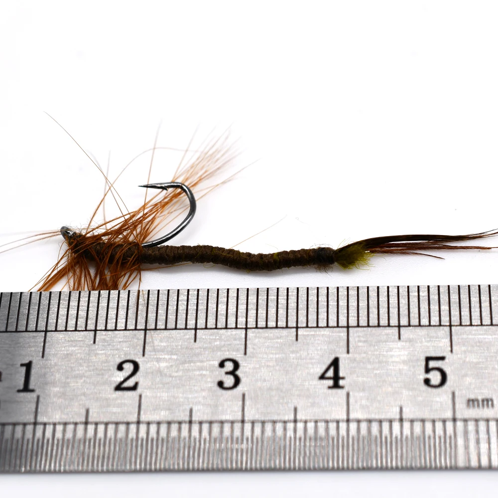 MNFT Adams Marrón – Mosca seca cuerpo extendido para pesca trucha - imagen 5