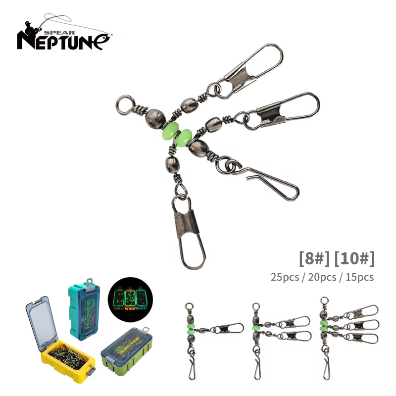 Jig head de calamar giratorio con rodamiento y accesorios a presión