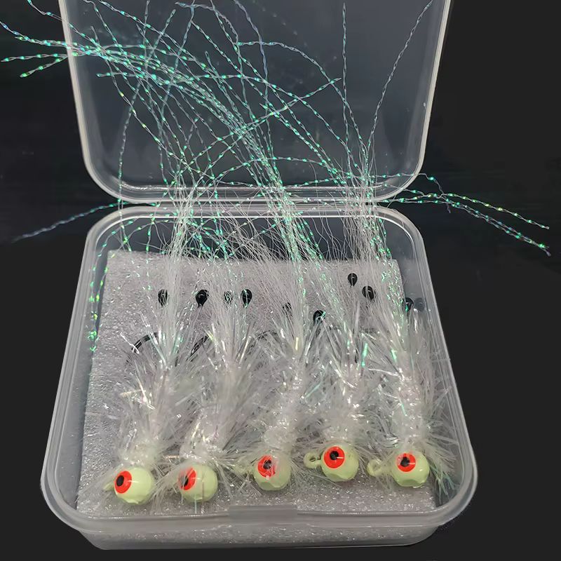 TAKEDO Jig Head con Luz – Micro Jig para Rock Fishing con Vinilo - imagen 4