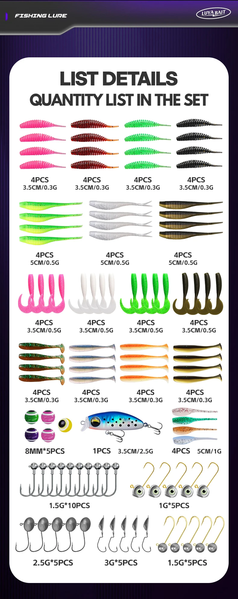 Accesorios y organización del kit de pesca