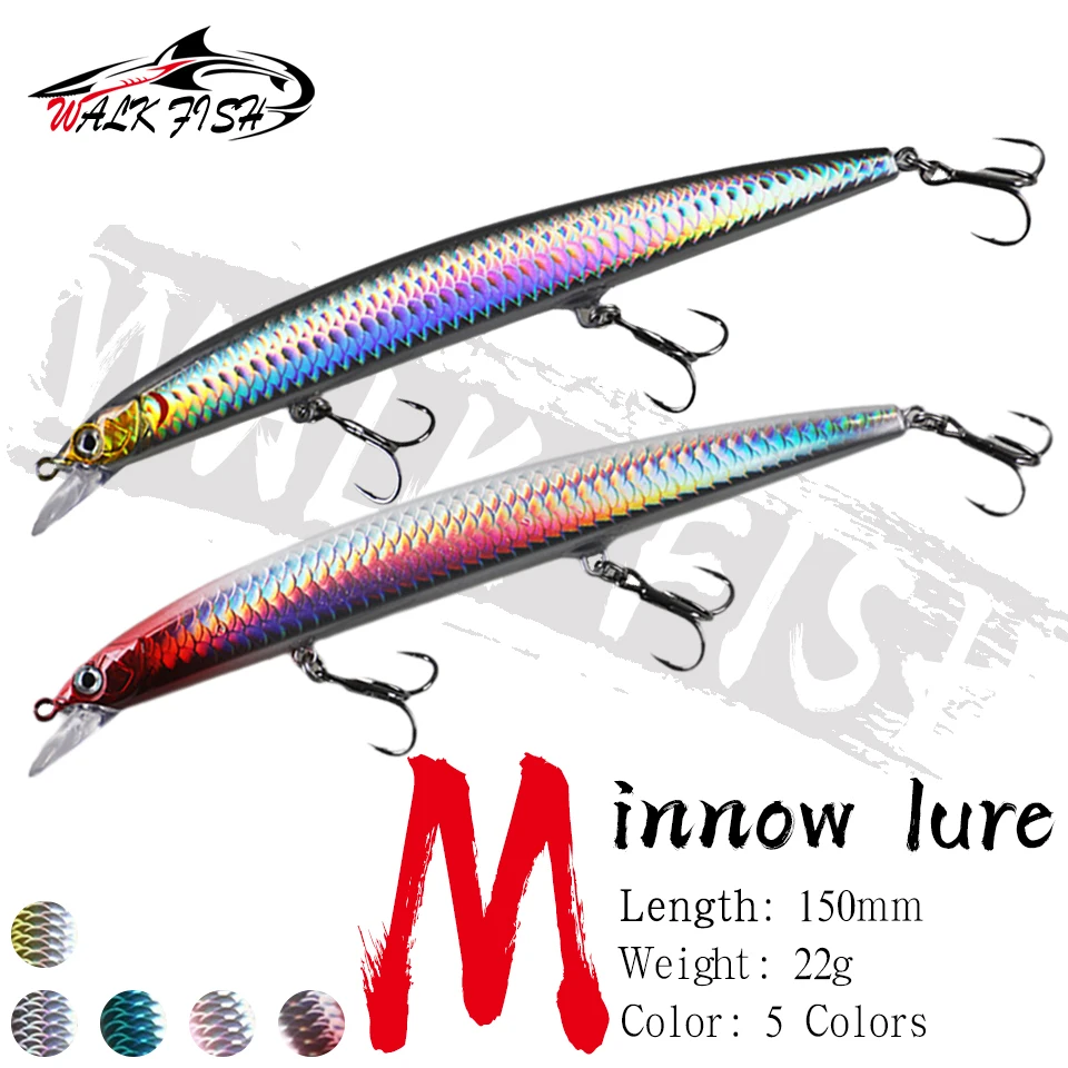 WALK FISH señuelo minnow flotante Testar – para carpa, trucha y lubina - imagen 3