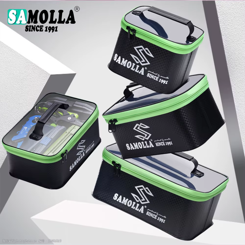 Caja de pesca EVA impermeable con asa flotante portátil