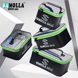 Caja de pesca EVA impermeable con asa flotante portátil