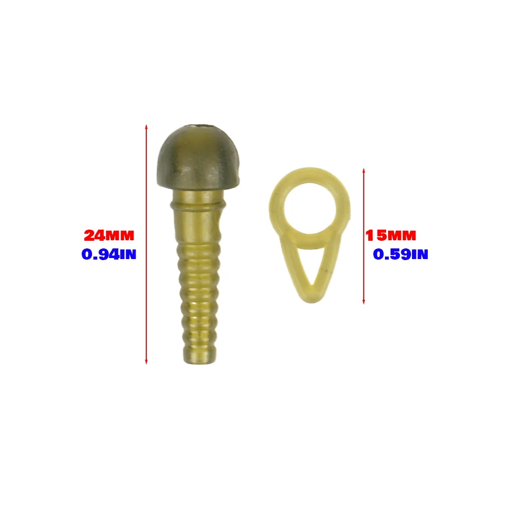 Hirisi clips plomo-goma para pesca de carpa con anillas - imagen 5