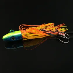 Buzz Bait con cabeza jig plomo, cola falda y ojos 3D alto carbono