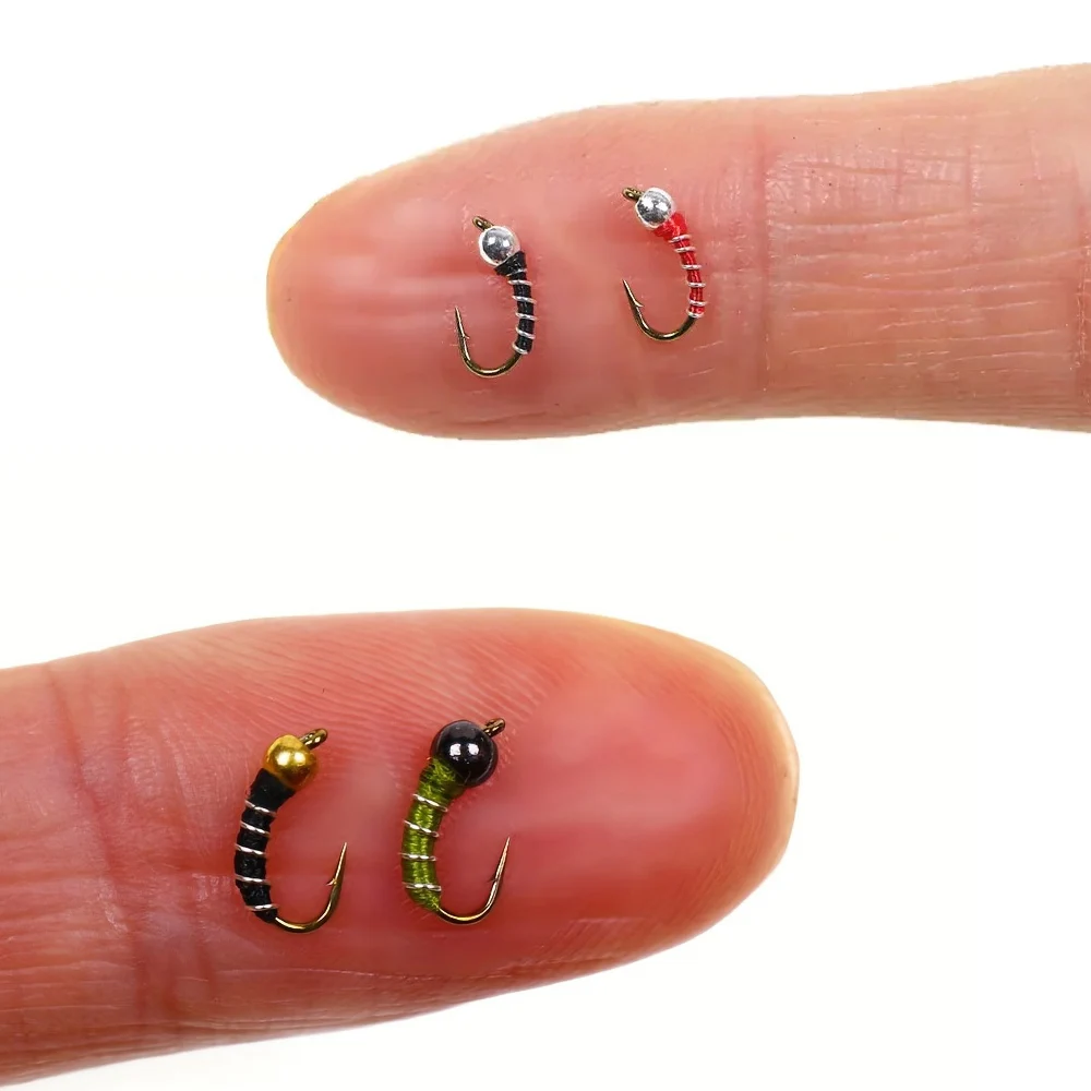 Vtwisn Ninfa Cebra Midge Emergente para mosca húmeda - imagen 3