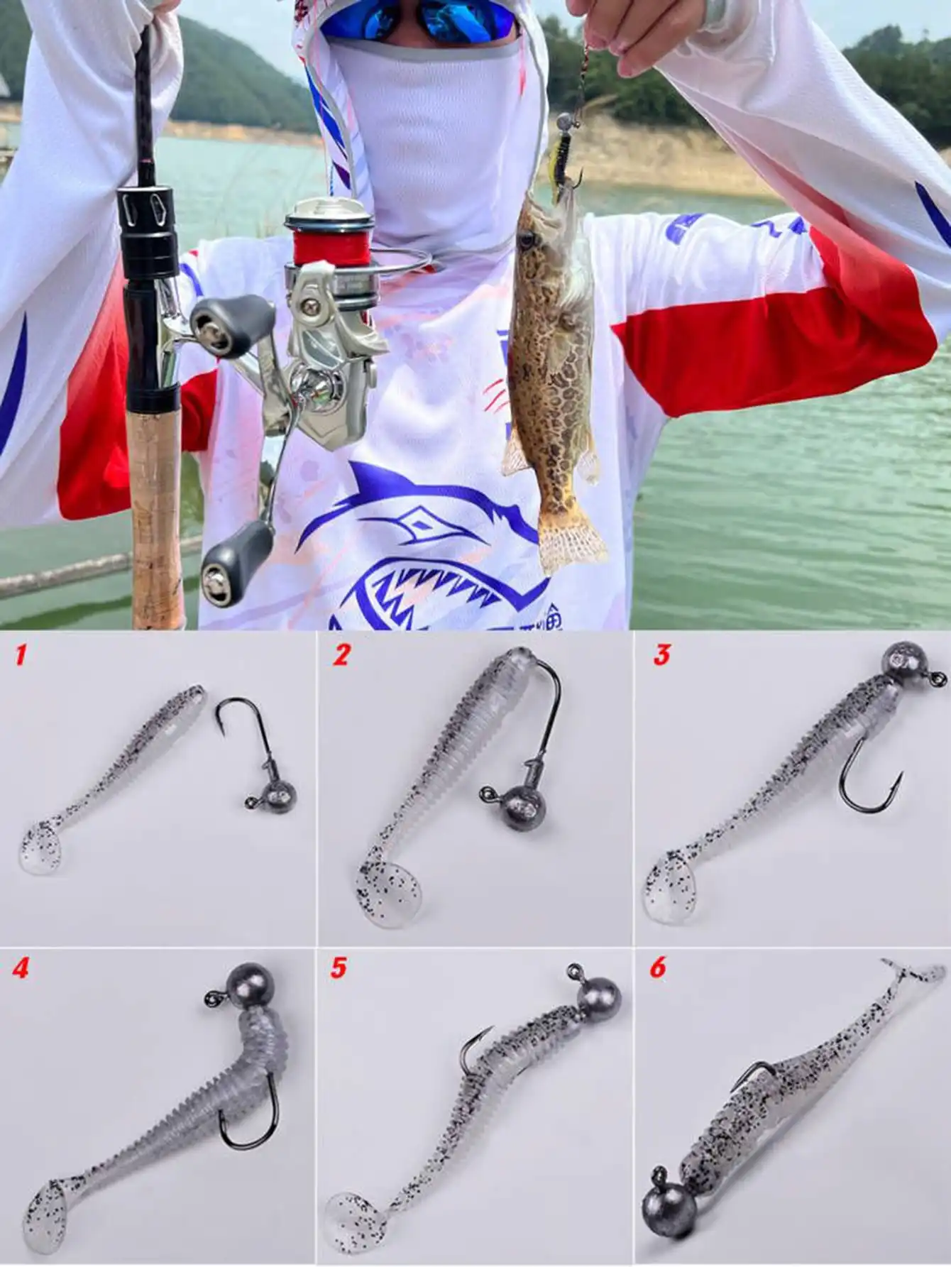 Kit completo de señuelos de pesca Proberos con 50 piezas de silicona