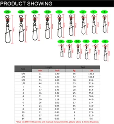 Giratorios rodantes con Duolock snap y conector rápido para señuelo