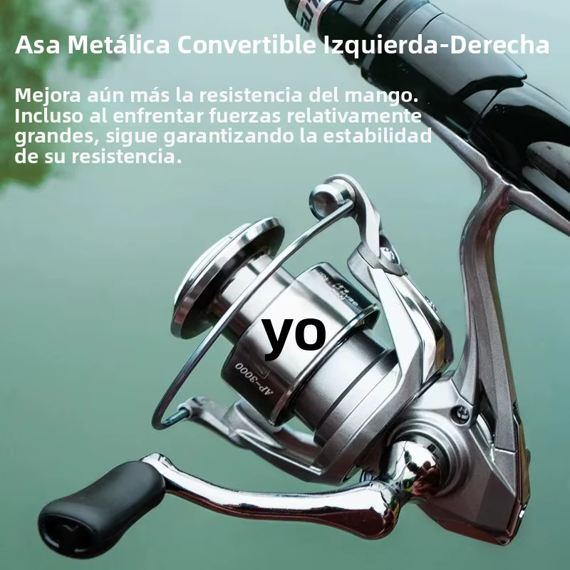 Carrete giratorio Huidiao AP-II 12kg/26lb, respaldo cero y mango CNC - imagen 5