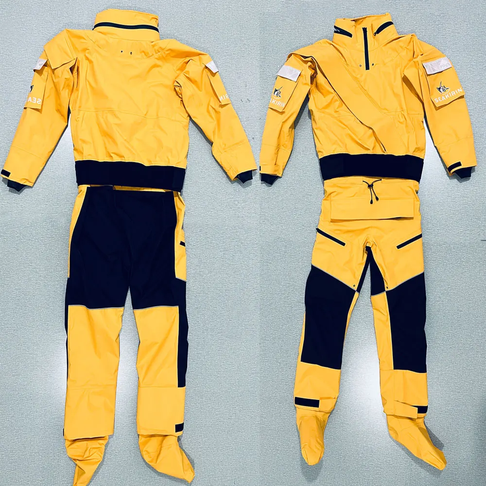 Traje seco para pesca en kayak con entrada frontal y capucha - imagen 3