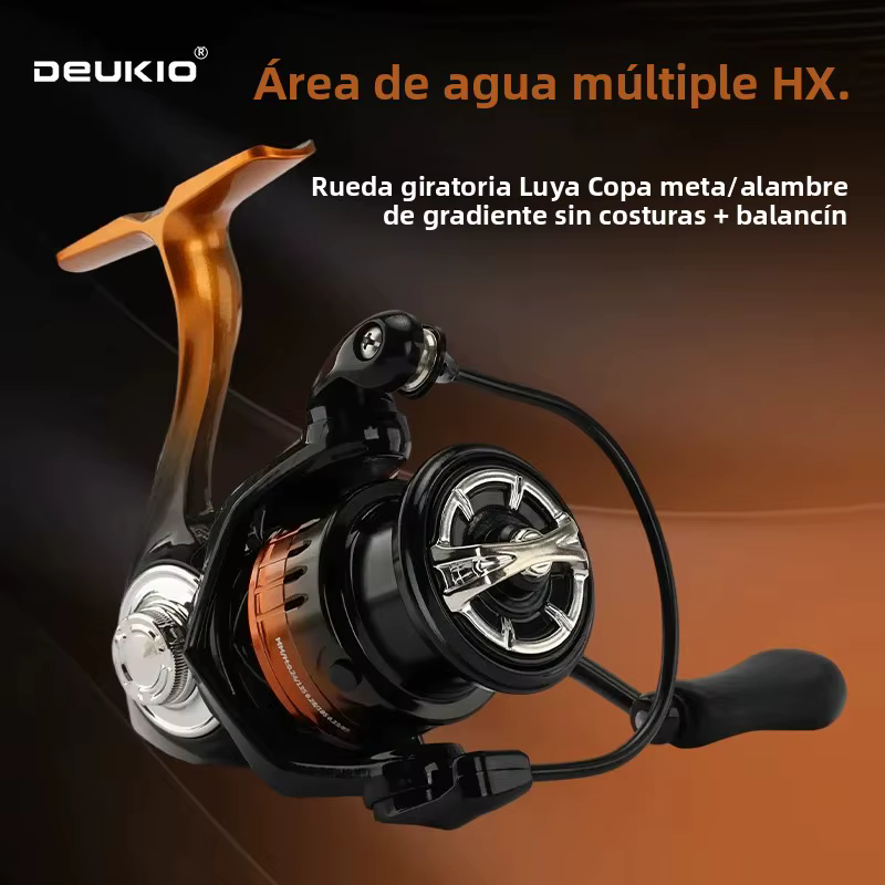 Carrete Giratorio DEUKIO 8kg Arrastre – Perfecto para Lubina en Salobre