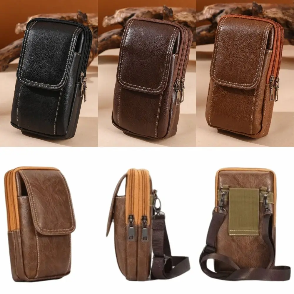 Bolso bandolera de cuero PU versátil con múltiples bolsillos - imagen 5