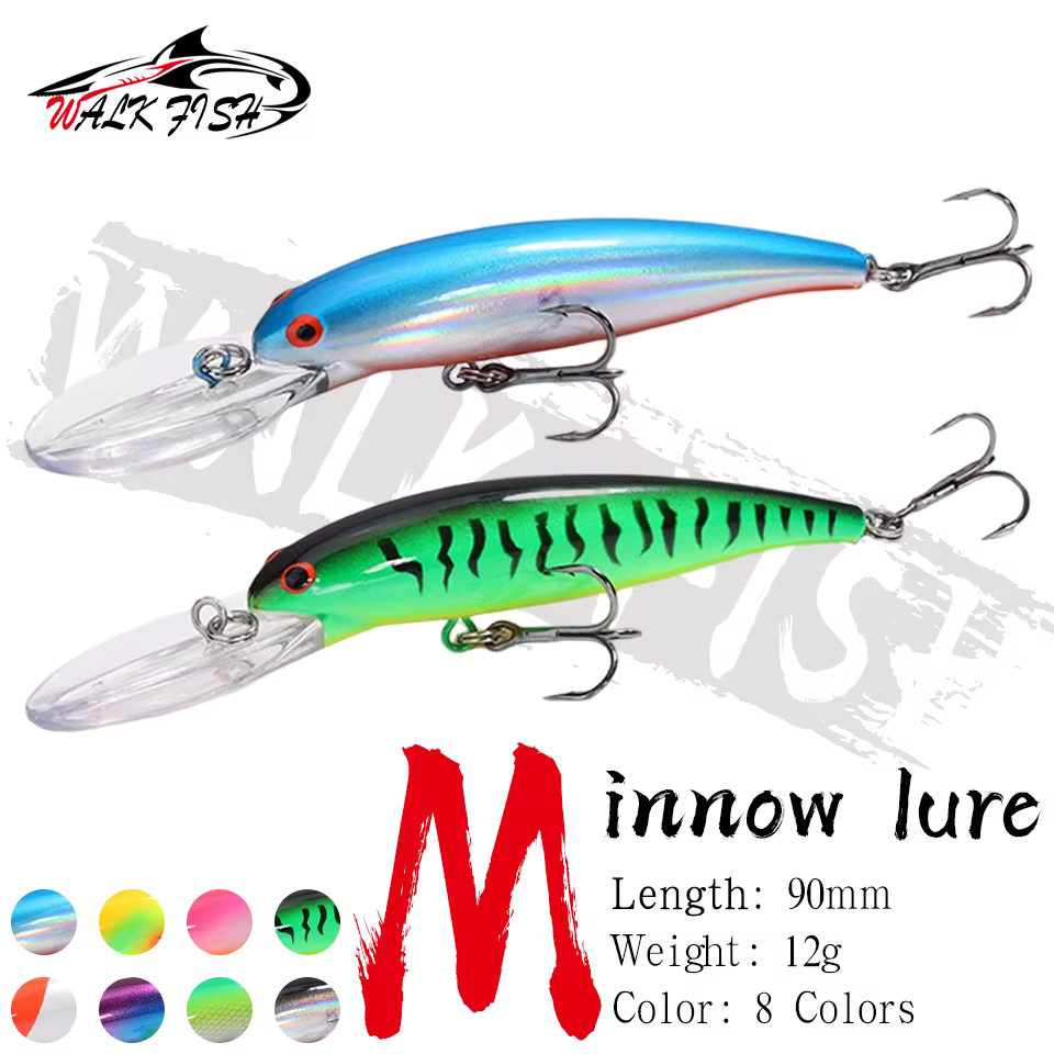 WALK FISH Crankbait duro de pesca – Tiro largo y buceo profundo