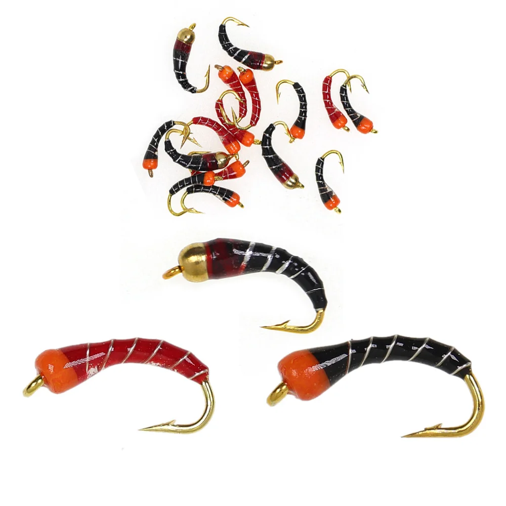 ICERIO BeadHead Zebra Midge – ninfa y moscas húmedas para trucha - imagen 4