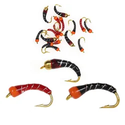 ICERIO BeadHead Zebra Midge – ninfa y moscas húmedas para trucha