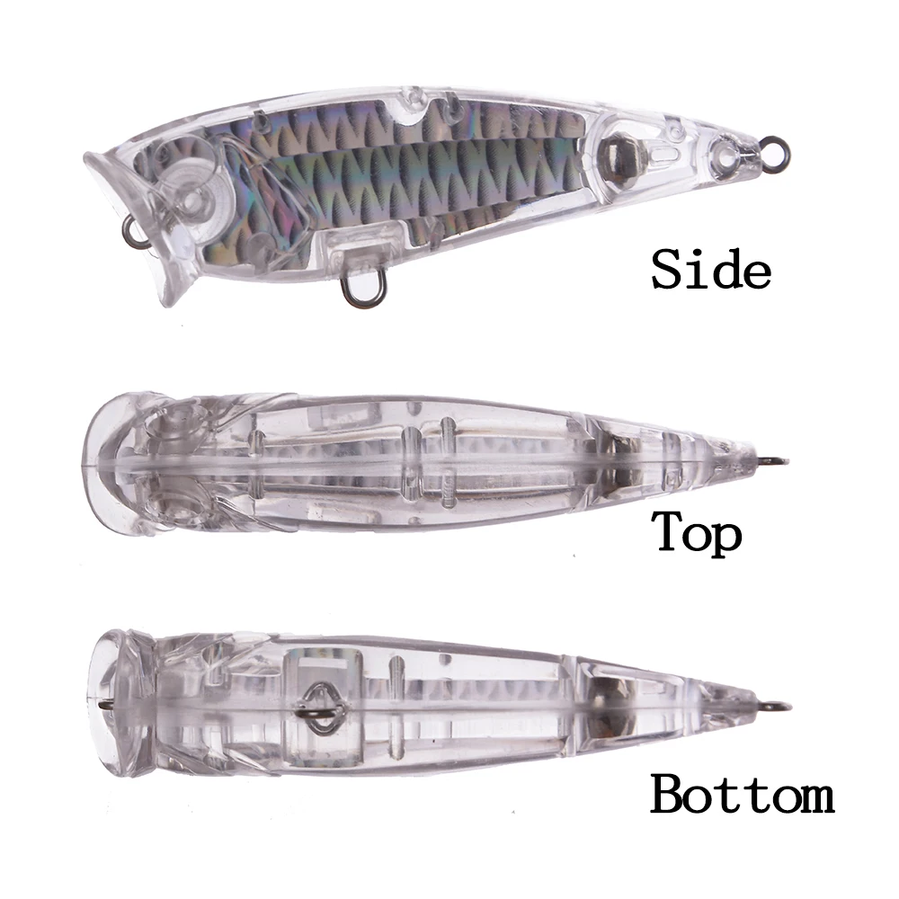 Chan'sHuang Popper Topwater de cebo en blanco sin pintar láser - imagen 2