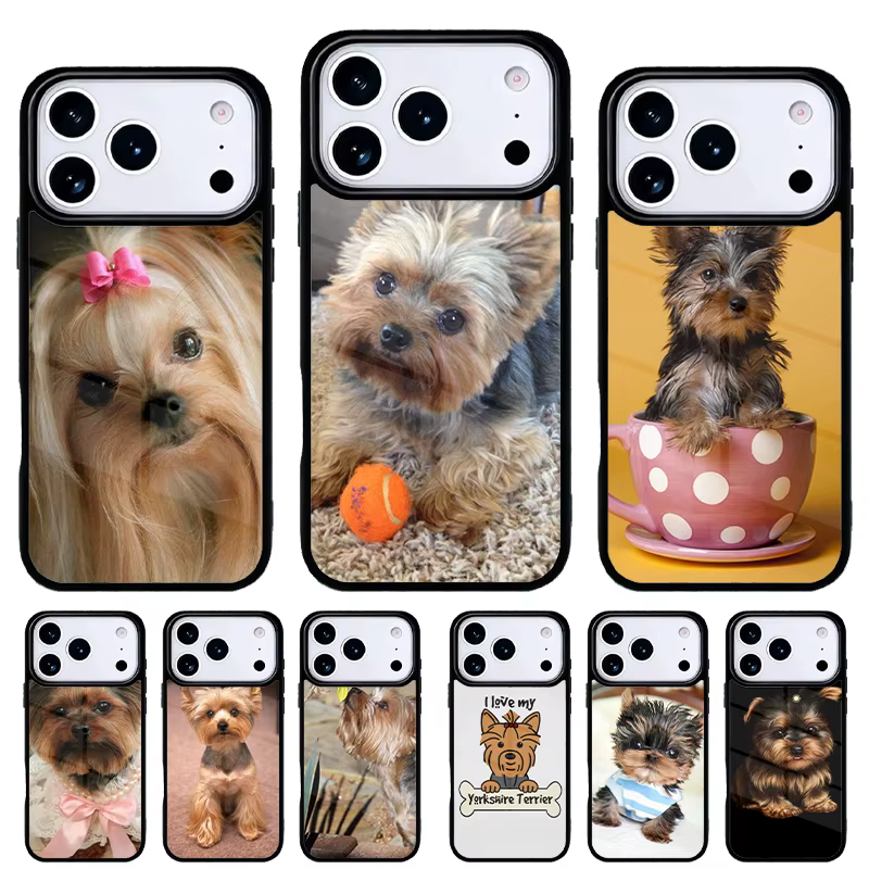 Funda Yorkshire Terrier para iPhone 17/16/15/14/13/12/11 Pro Max
