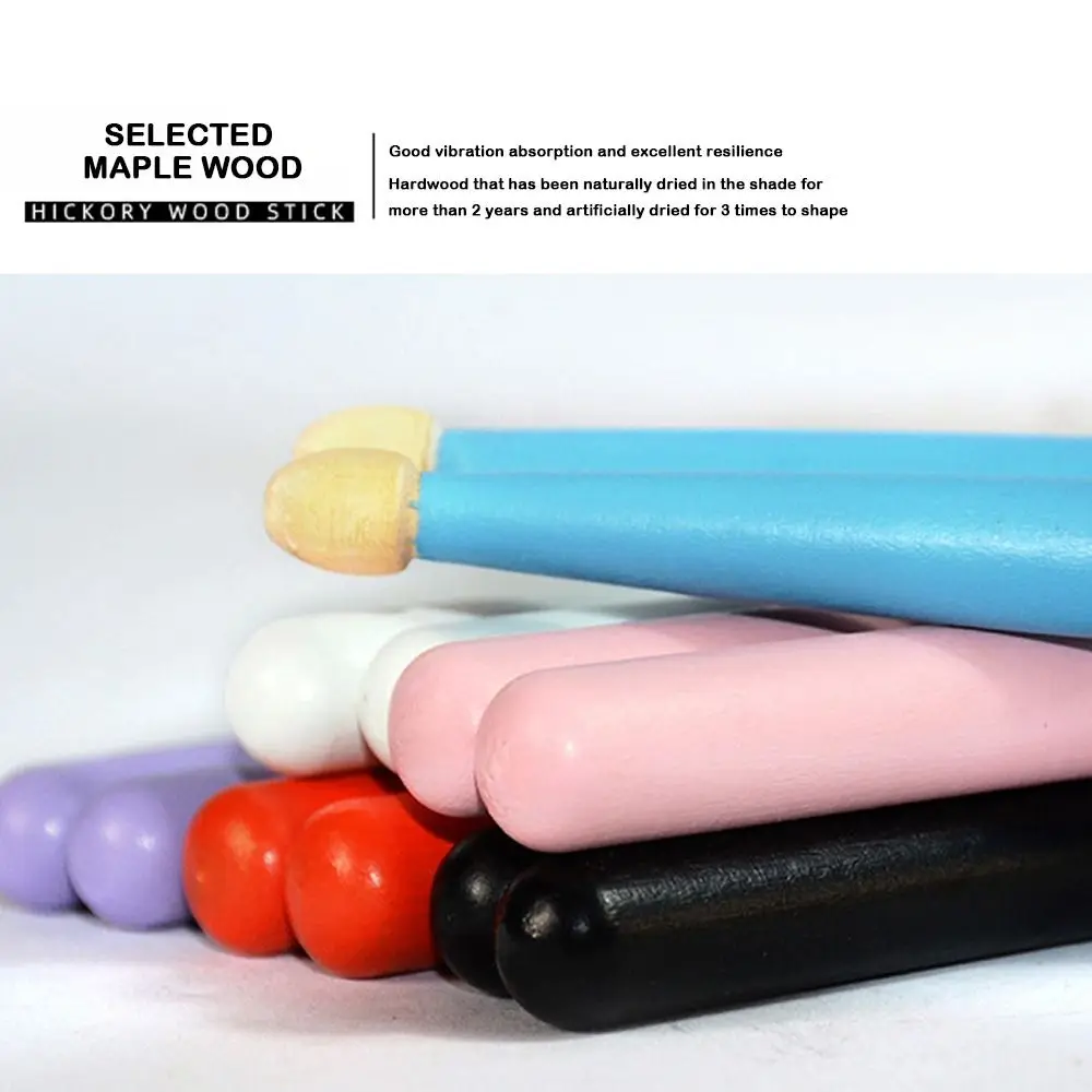 Pack de baquetas de madera multicolor