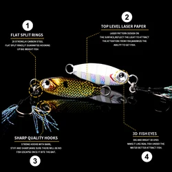 LETOYO Micro Jig metálico con pala para pesca en orilla